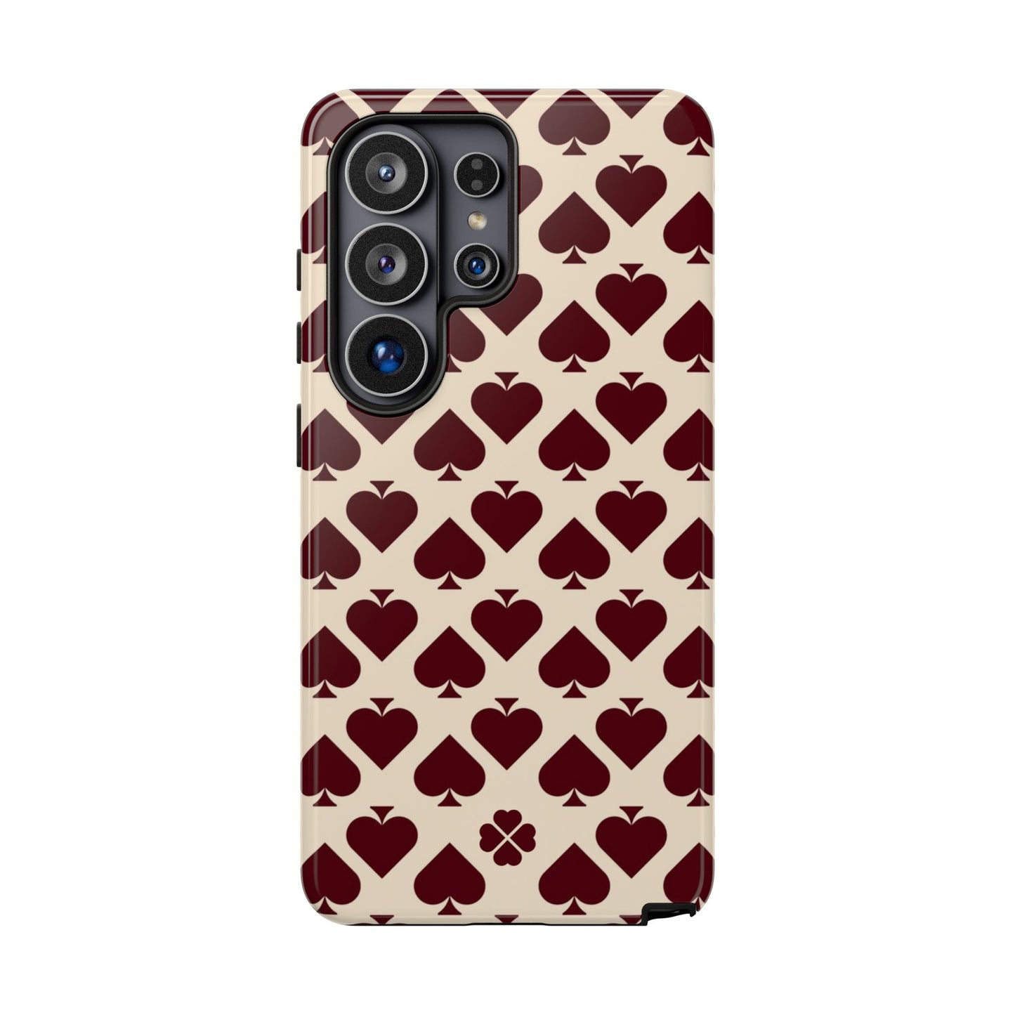 Maroon Spades Phone Case