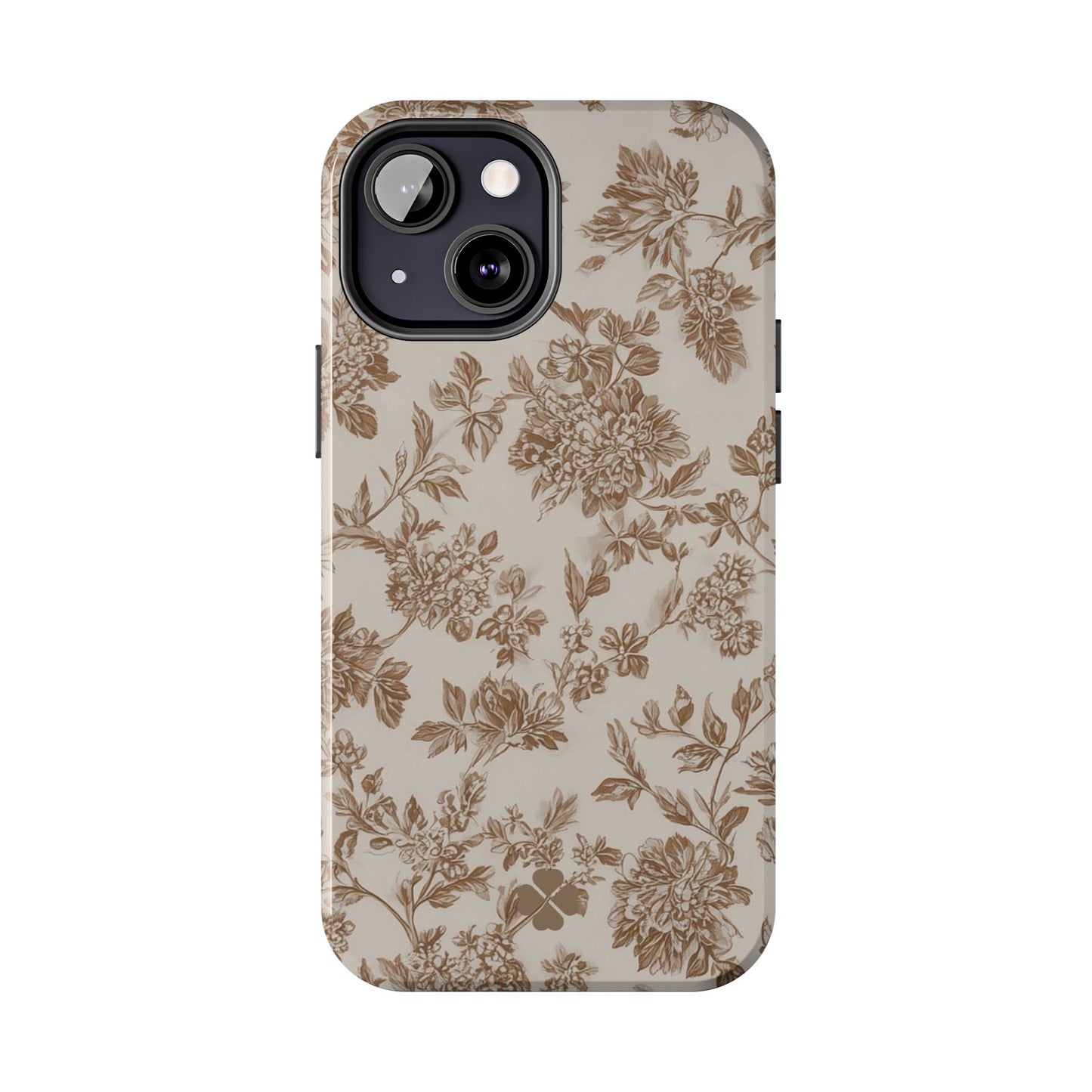 Beige Floral Phone Case