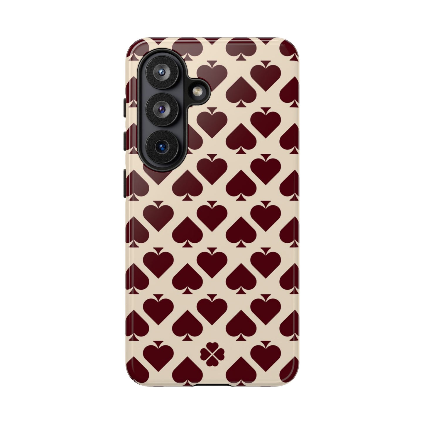 Maroon Spades Phone Case