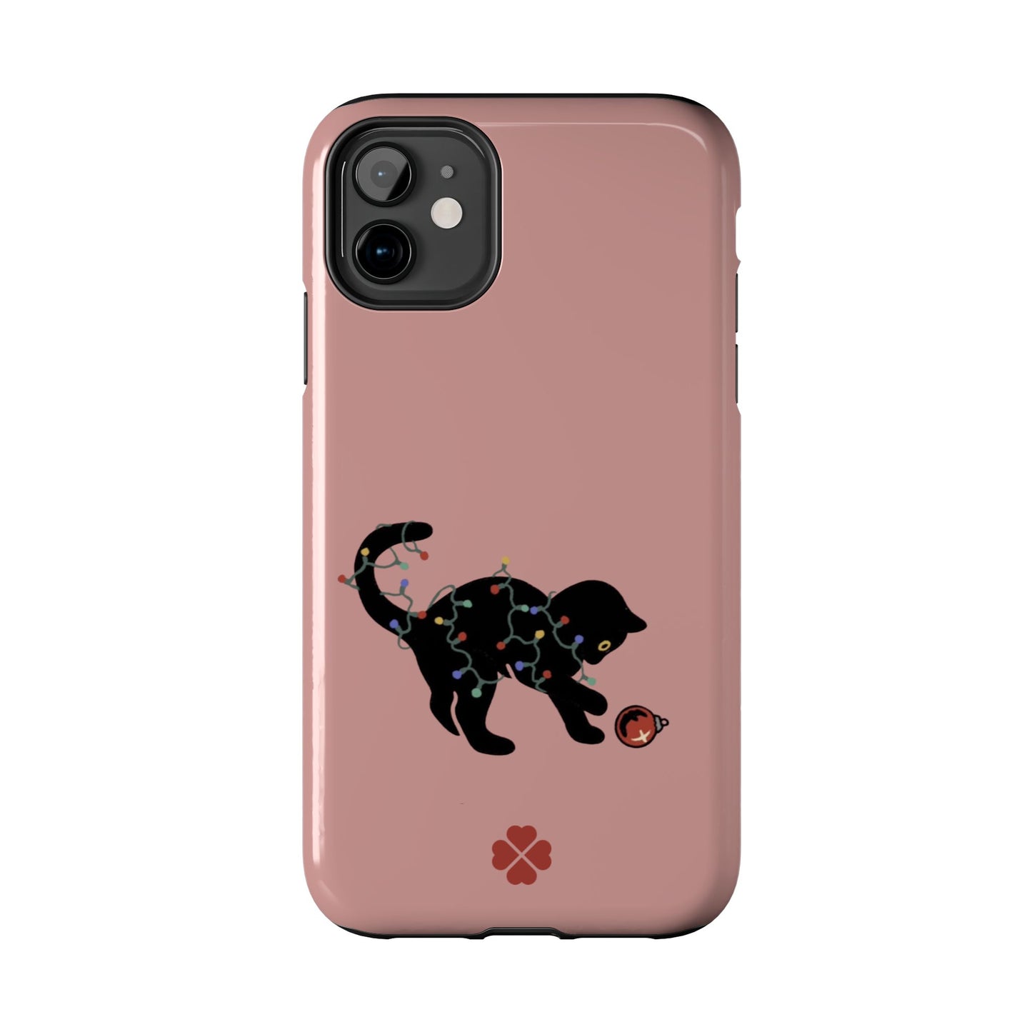Kitty Christmas Lights Phone Case