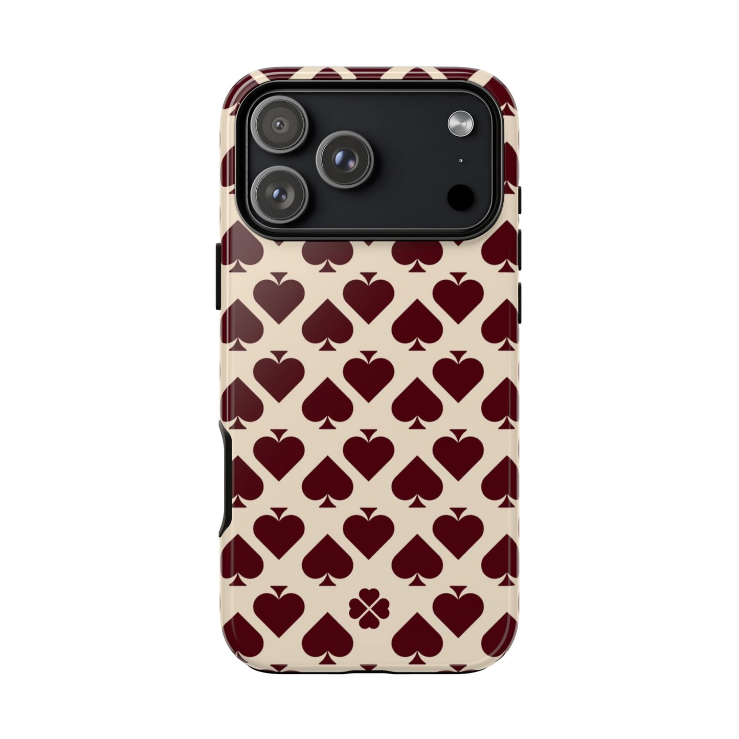 Maroon Spades Phone Case
