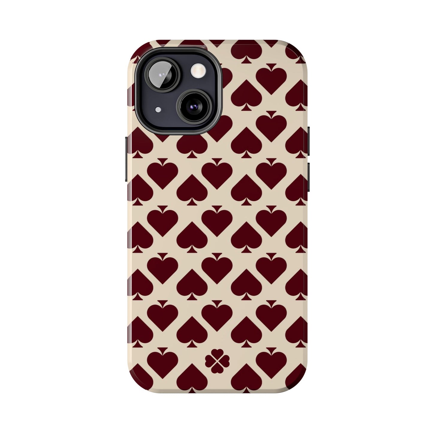 Maroon Spades Phone Case
