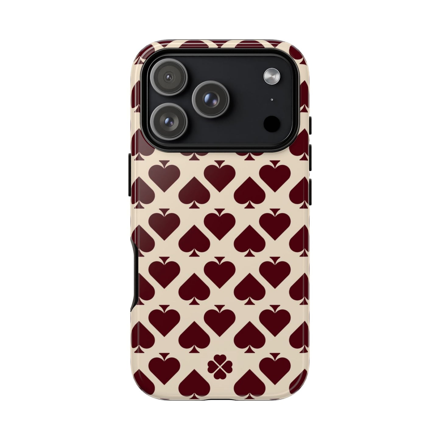 Maroon Spades Phone Case