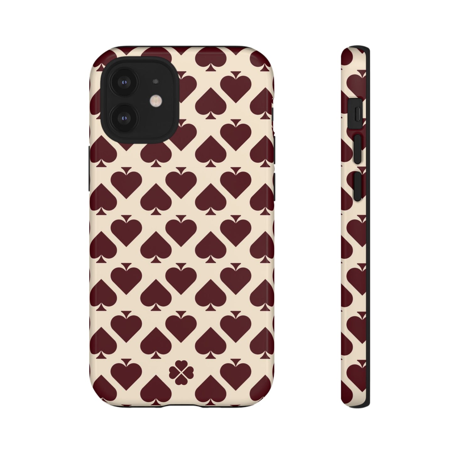 Maroon Spades Phone Case