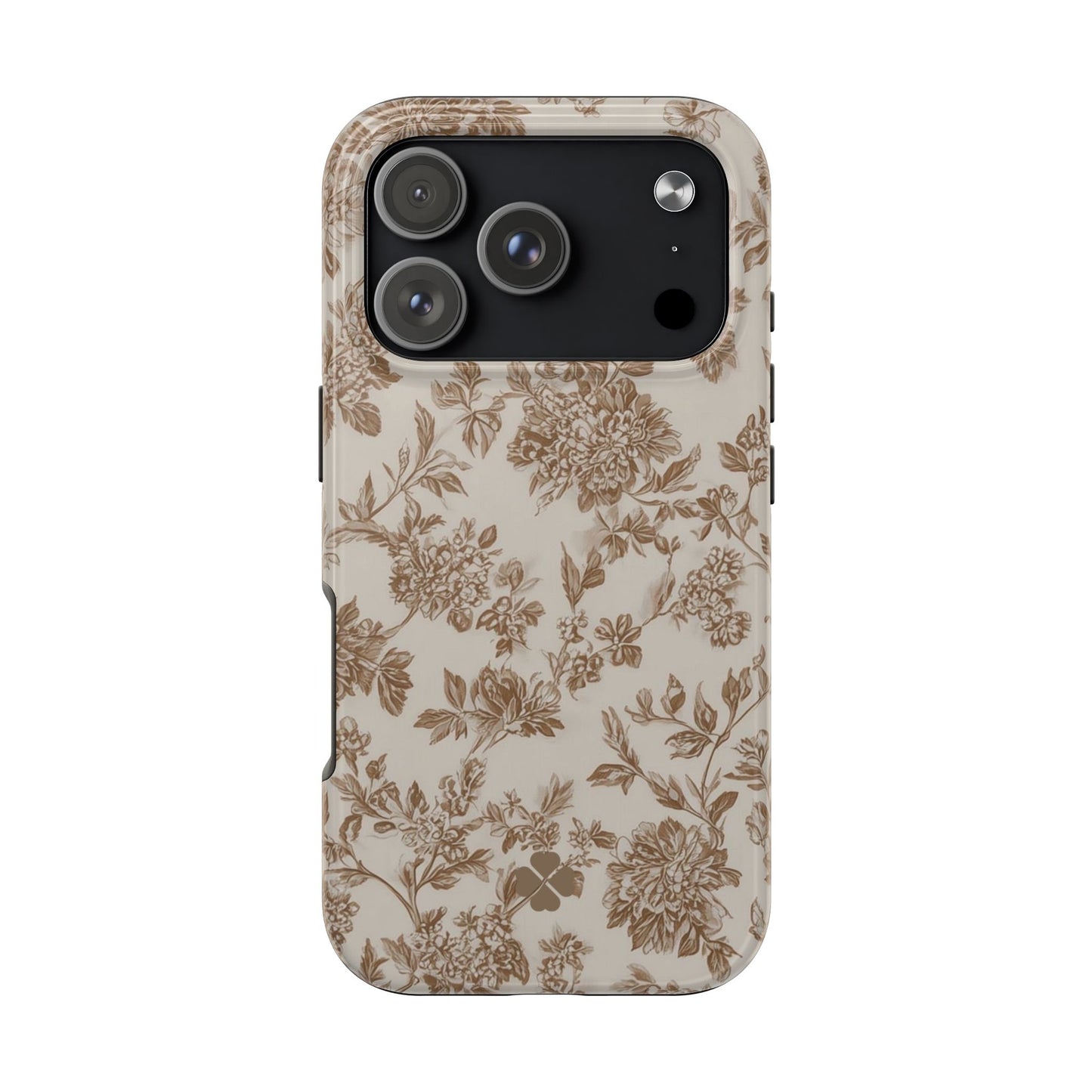 Beige Floral Phone Case