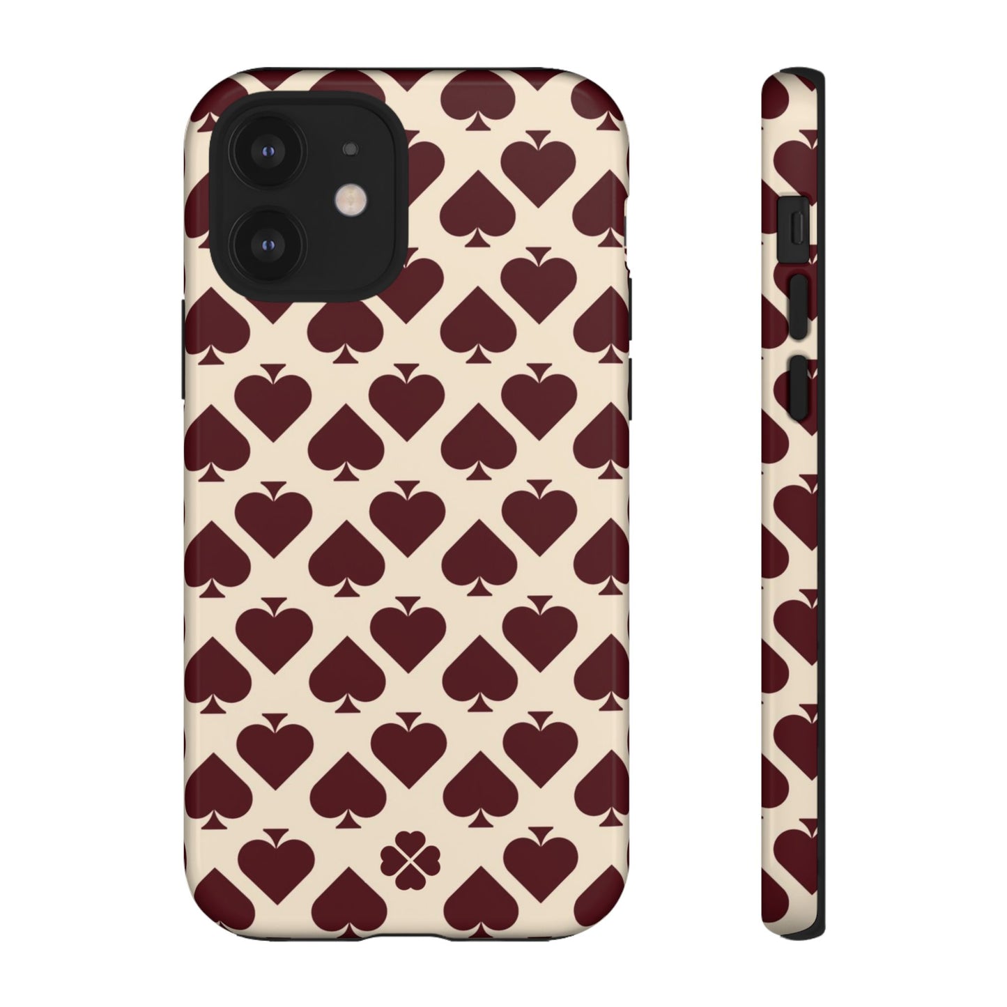 Maroon Spades Phone Case