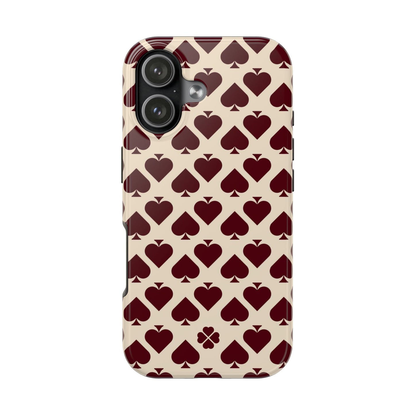 Maroon Spades Phone Case