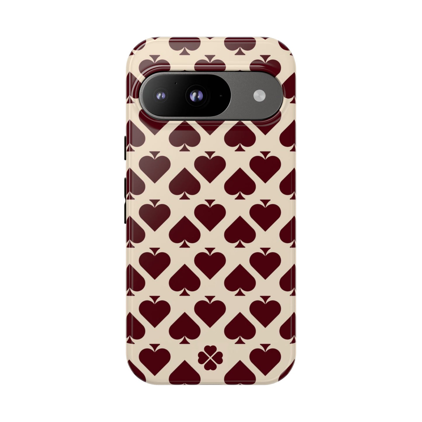 Maroon Spades Phone Case