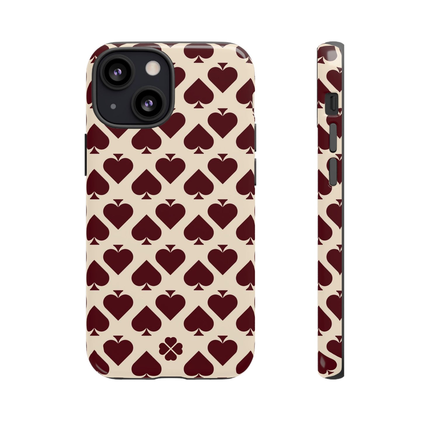 Maroon Spades Phone Case
