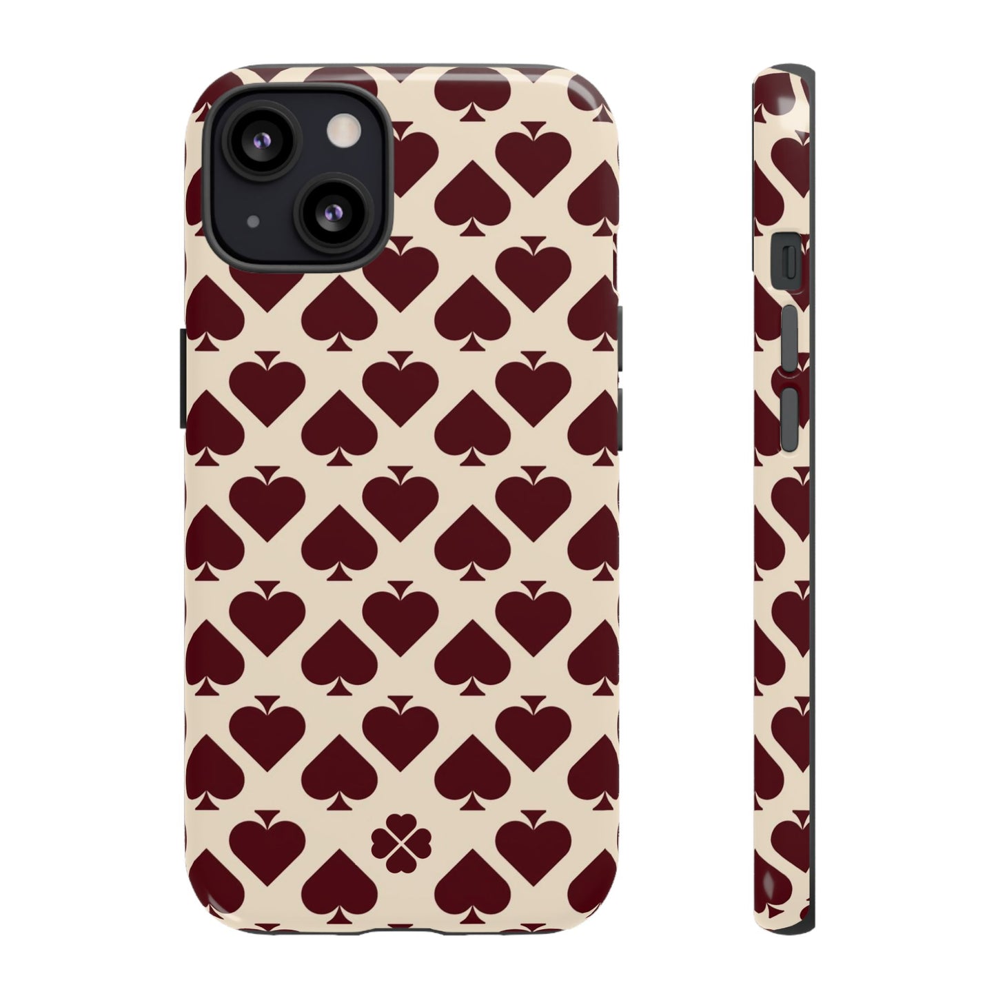 Maroon Spades Phone Case
