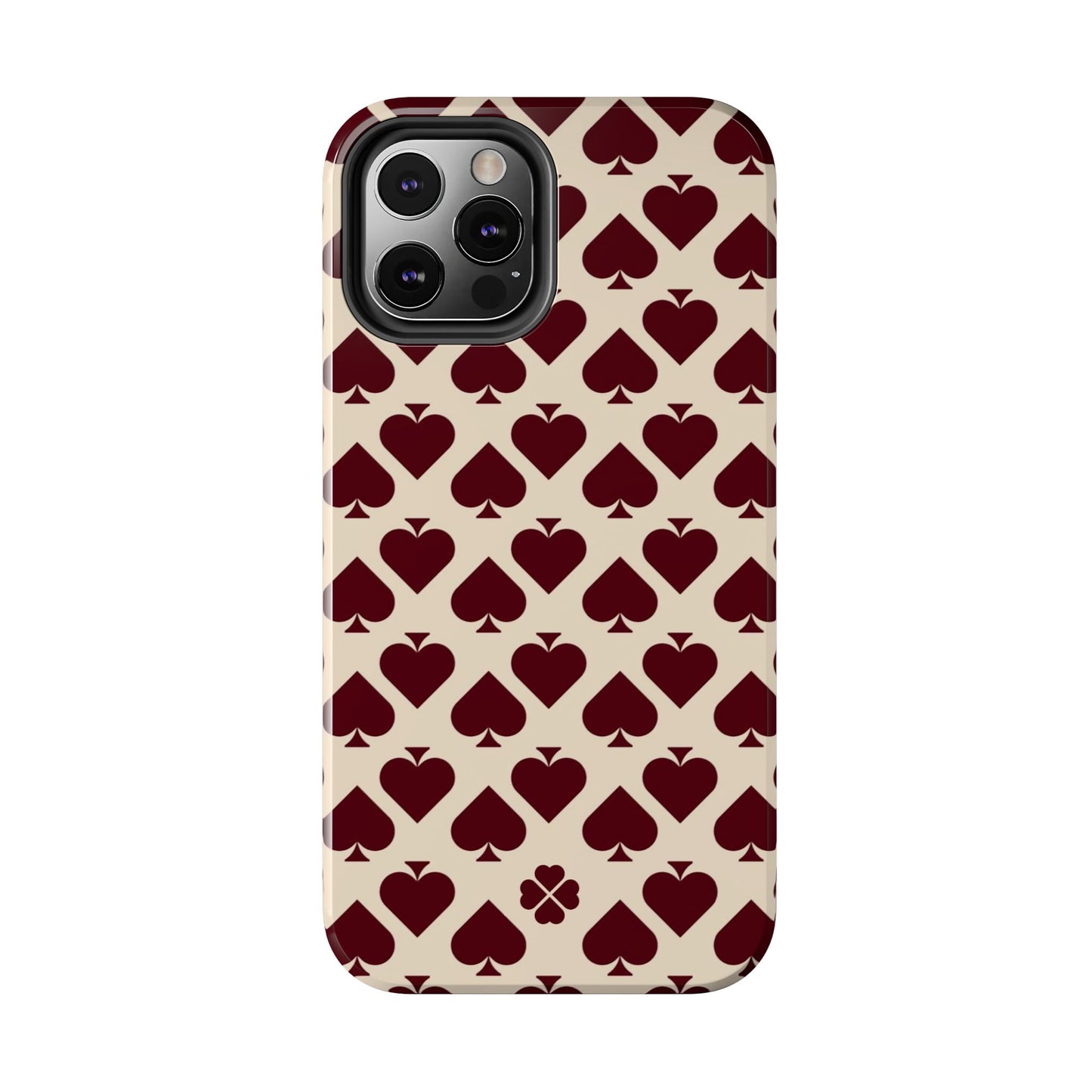 Maroon Spades Phone Case