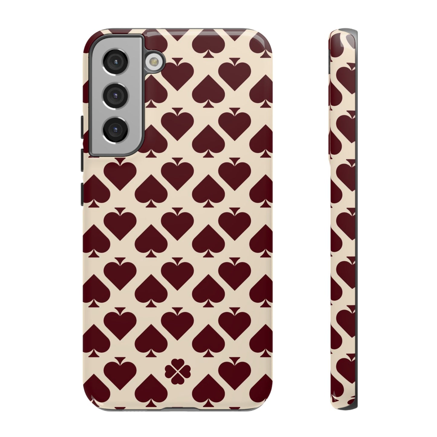 Maroon Spades Phone Case