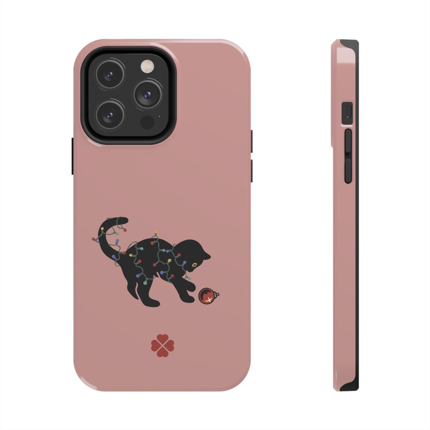 Kitty Christmas Lights Phone Case