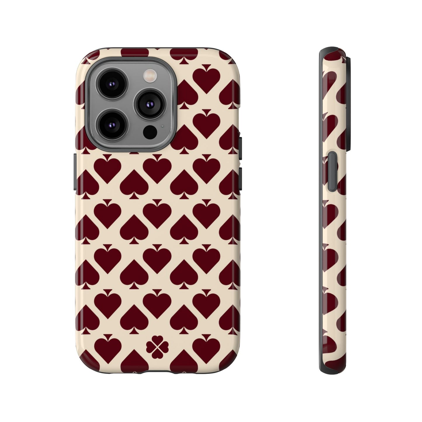 Maroon Spades Phone Case