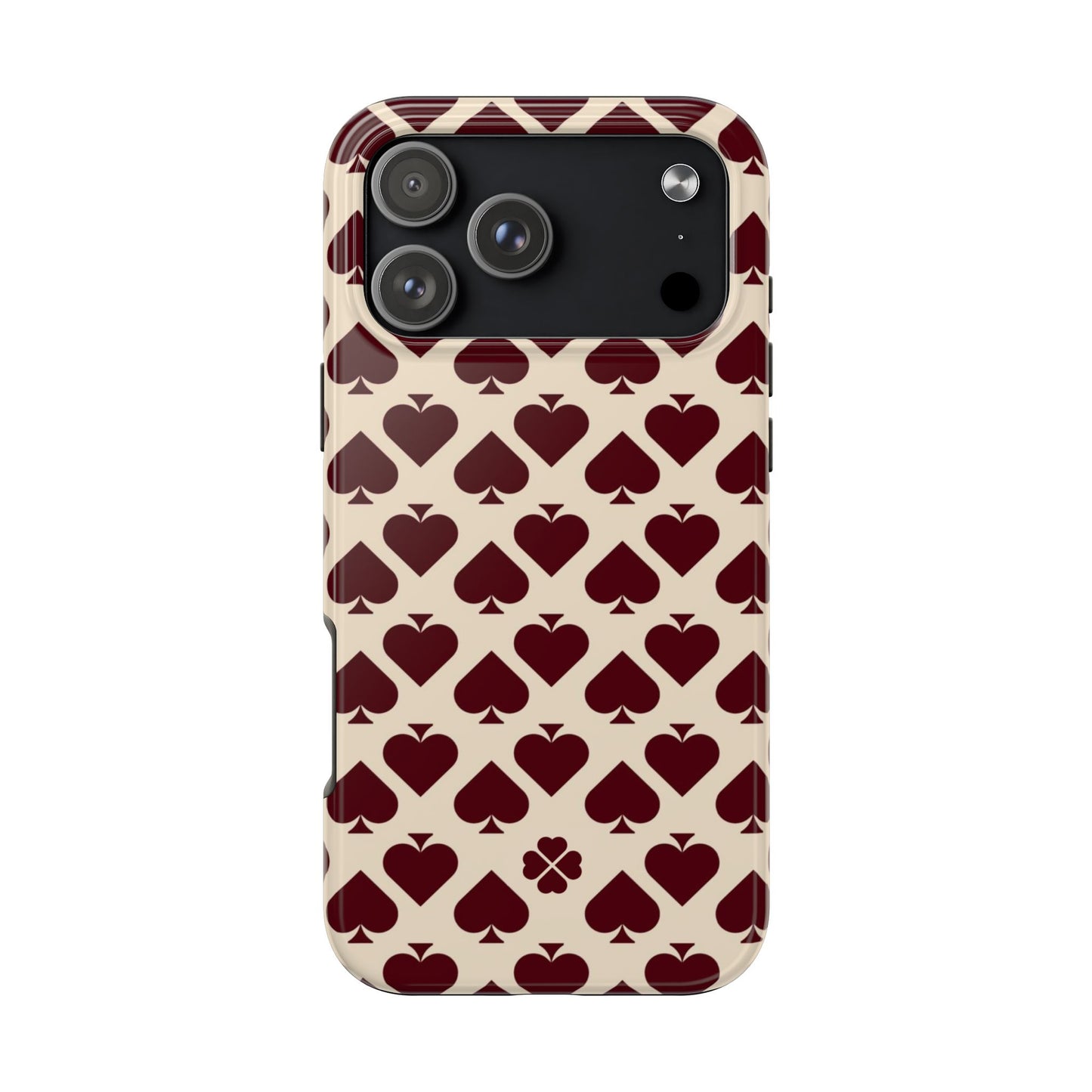 Maroon Spades Phone Case