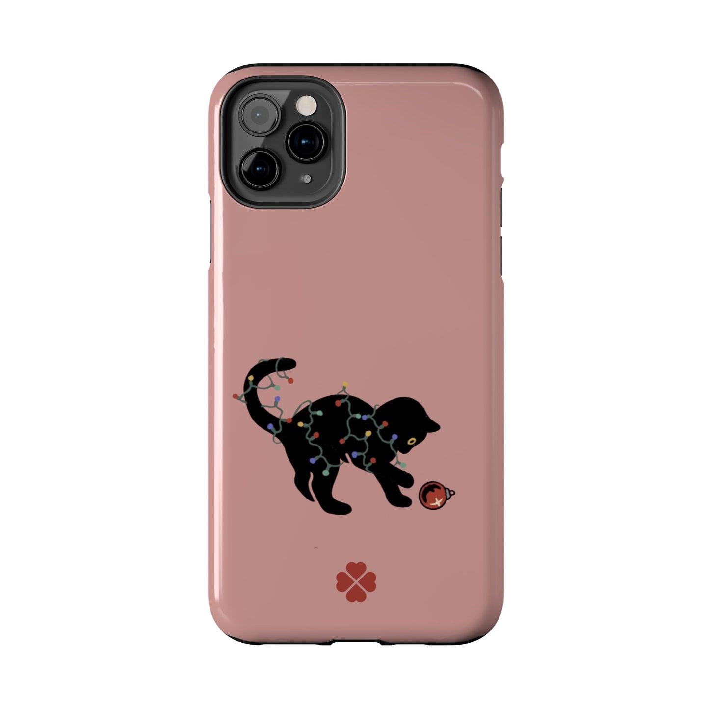 Kitty Christmas Lights Phone Case