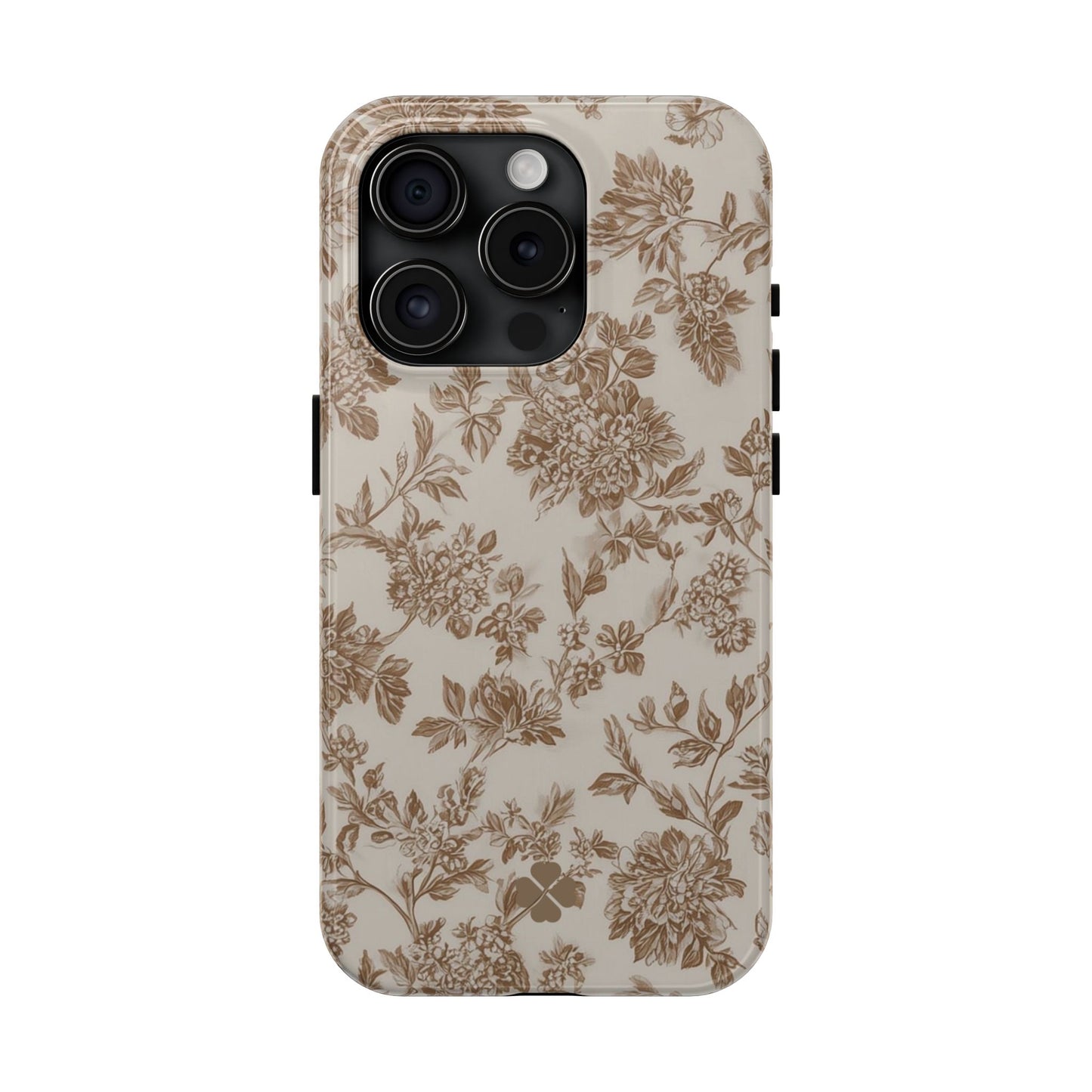 Beige Floral Phone Case