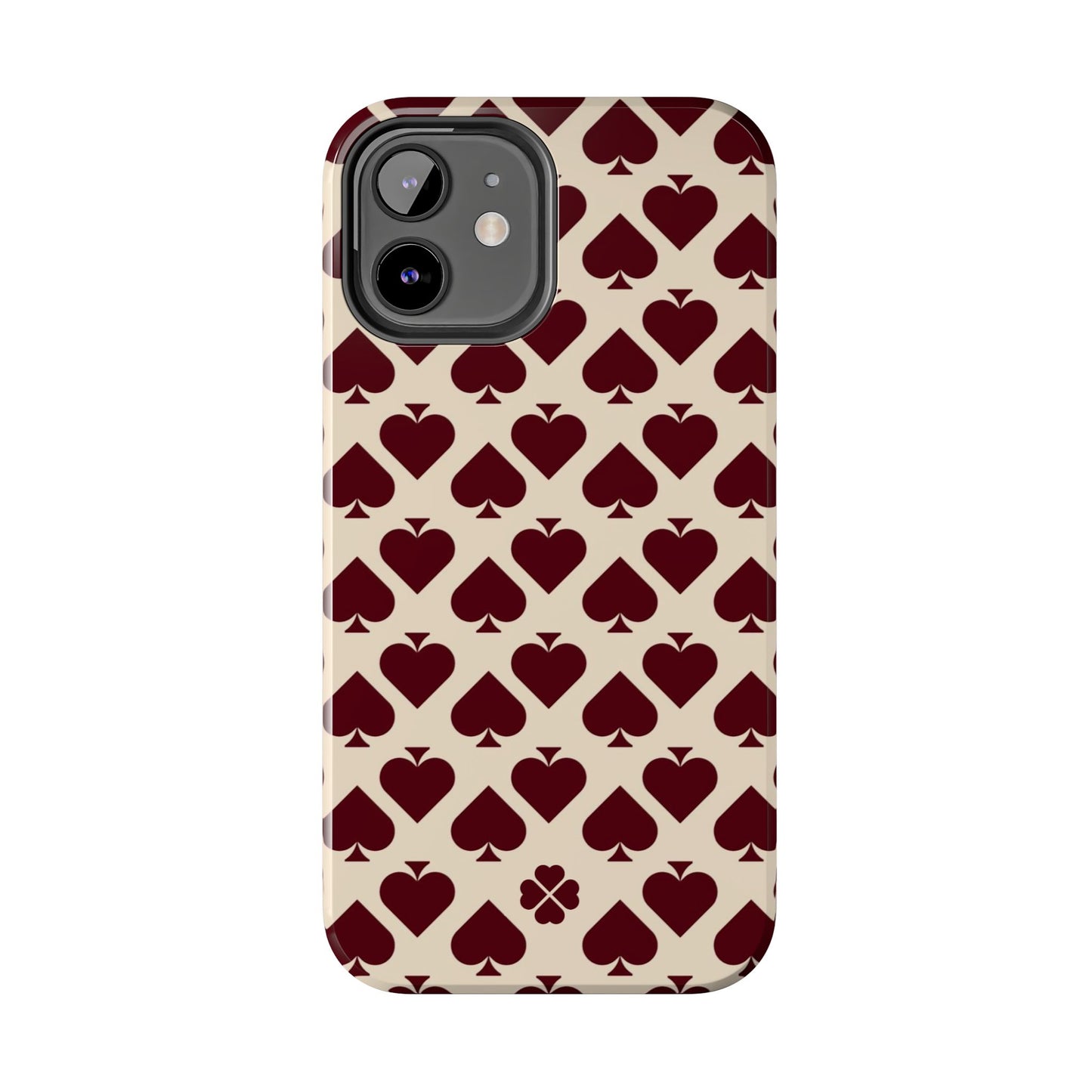 Maroon Spades Phone Case