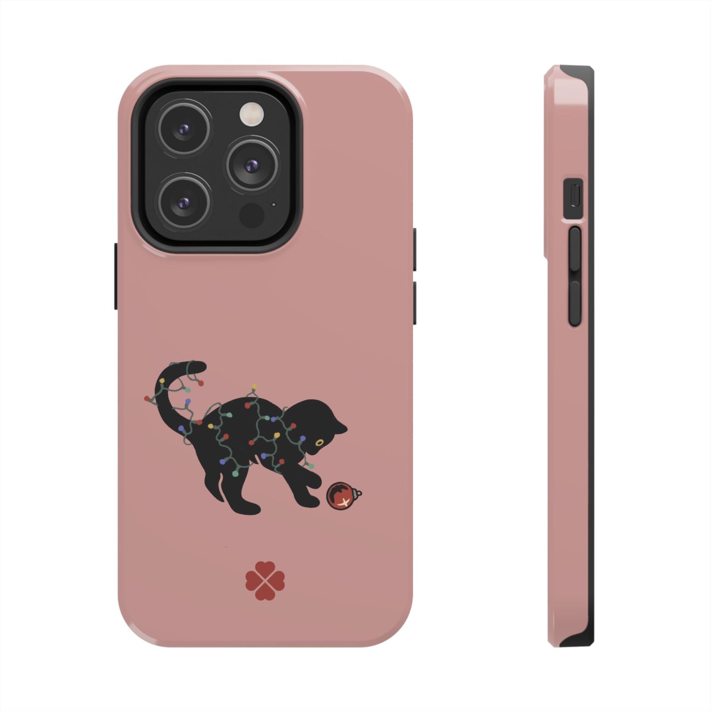Kitty Christmas Lights Phone Case