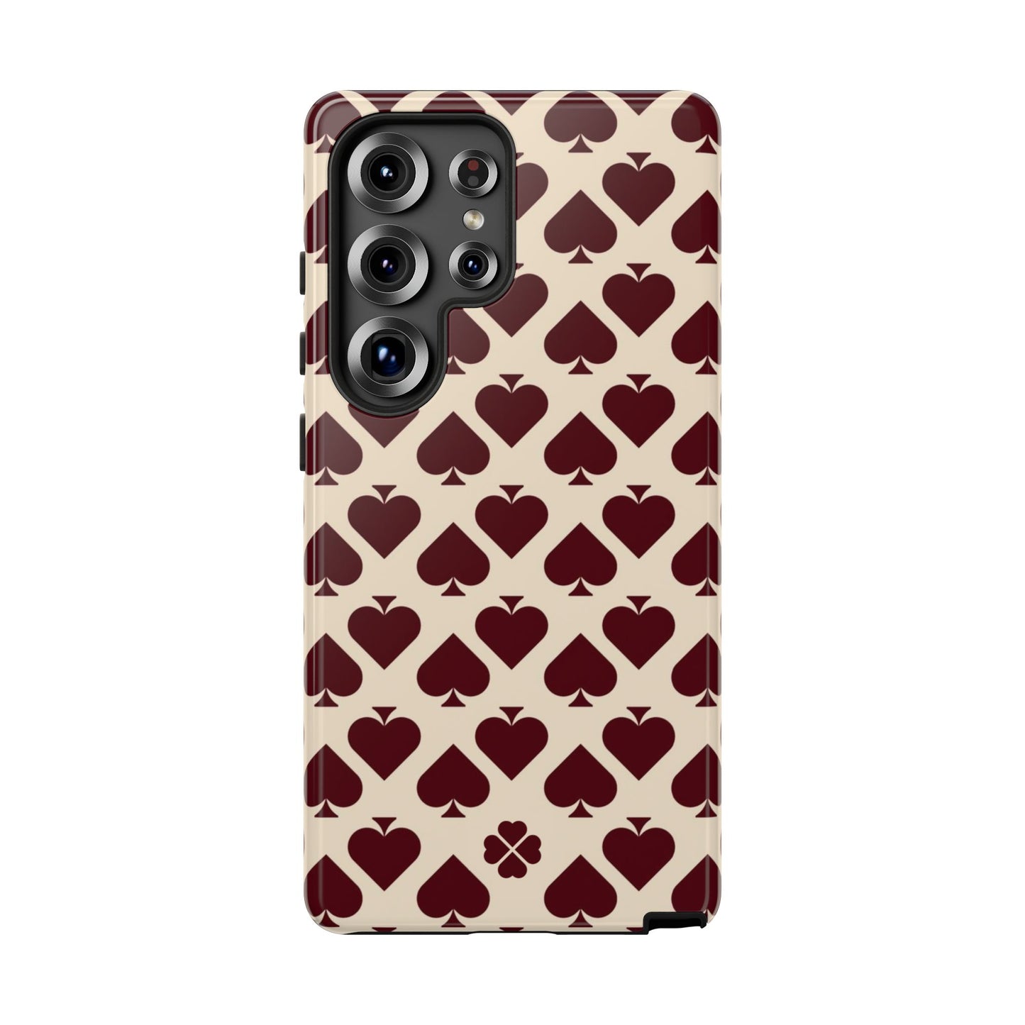 Maroon Spades Phone Case