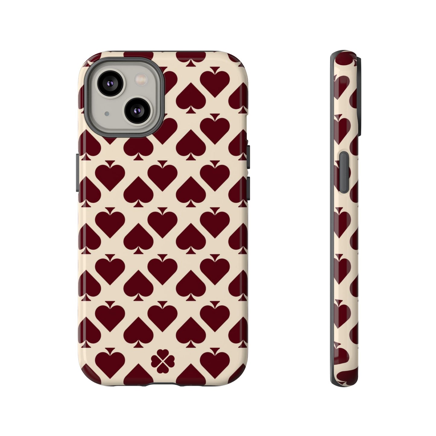 Maroon Spades Phone Case