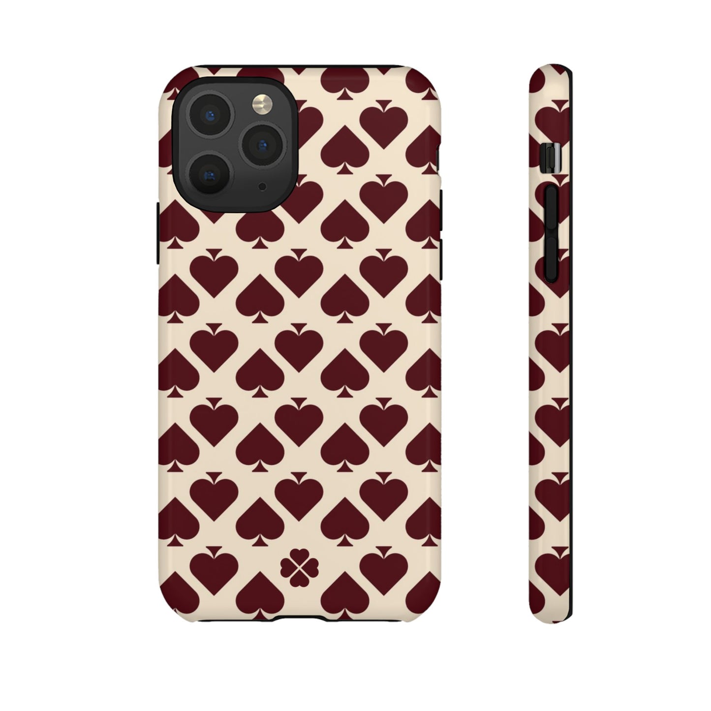 Maroon Spades Phone Case