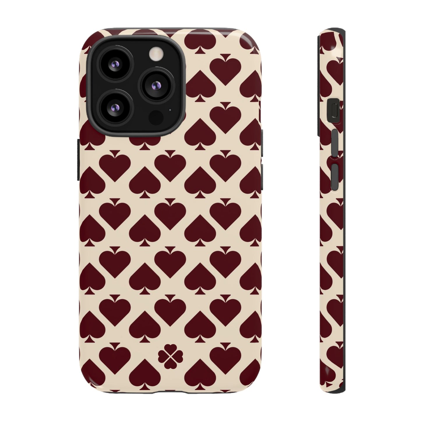 Maroon Spades Phone Case