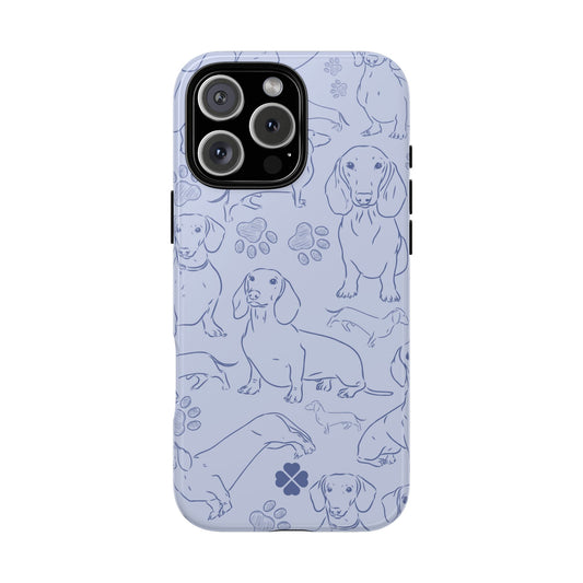 Dachshund Blue Phone Case