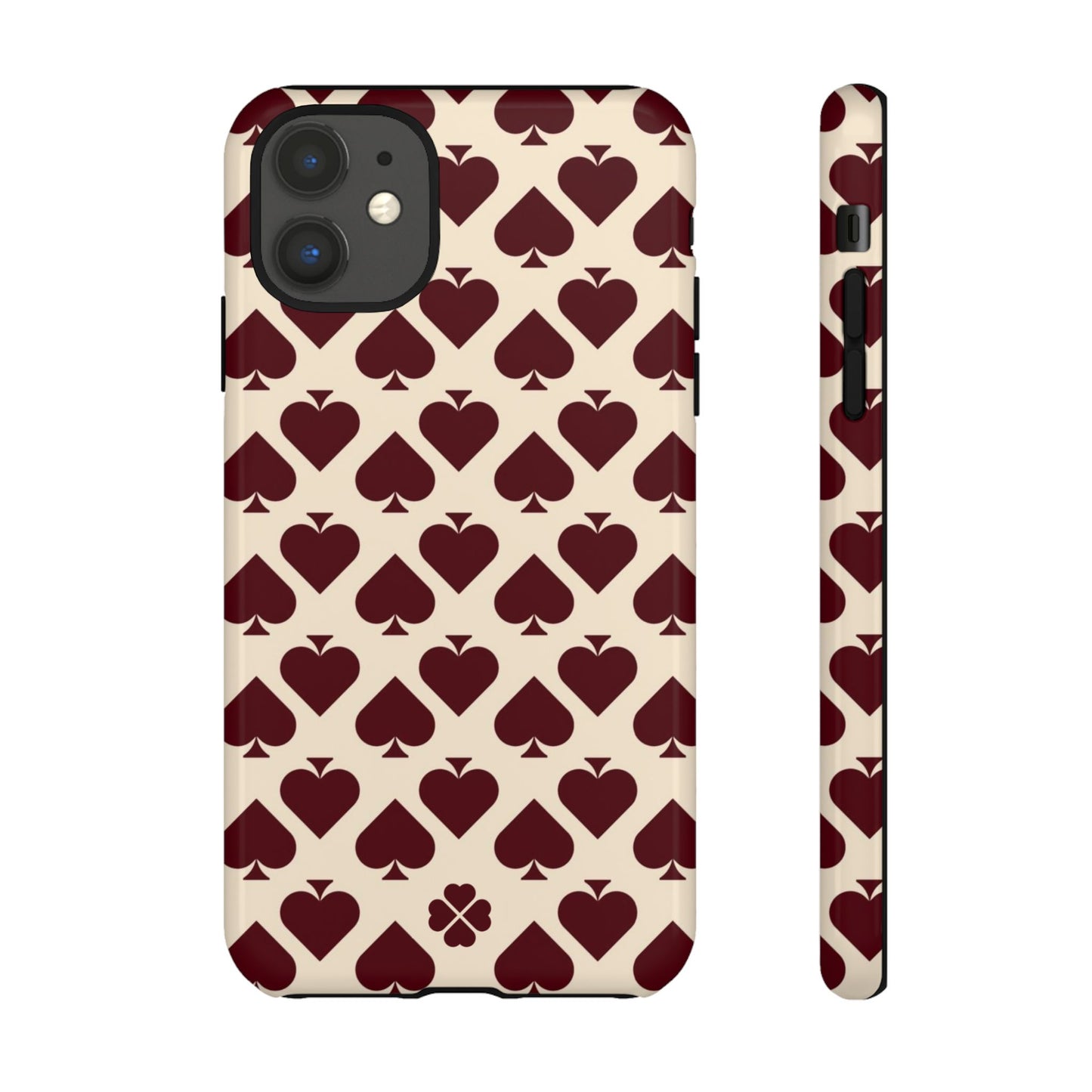 Maroon Spades Phone Case
