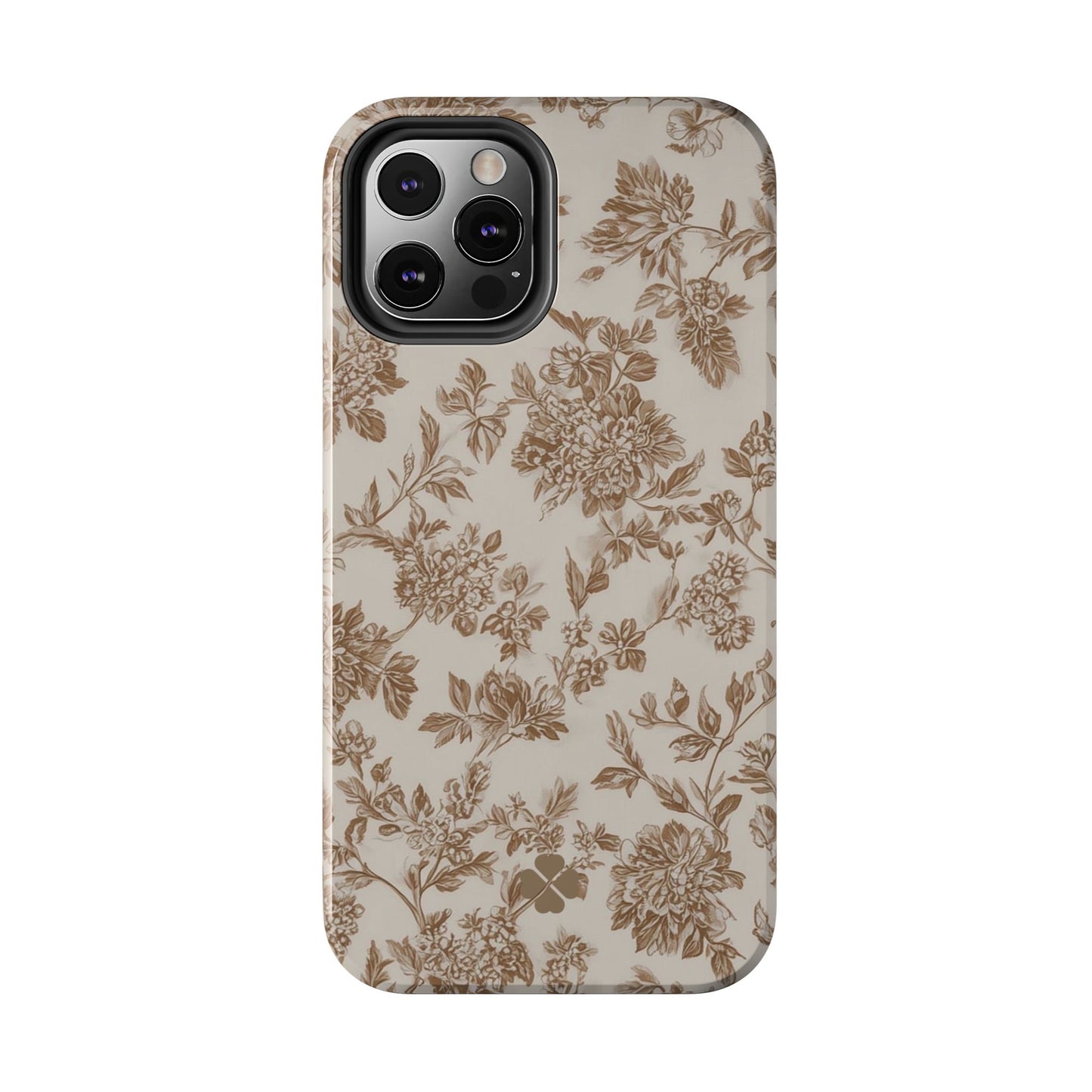Beige Floral Phone Case