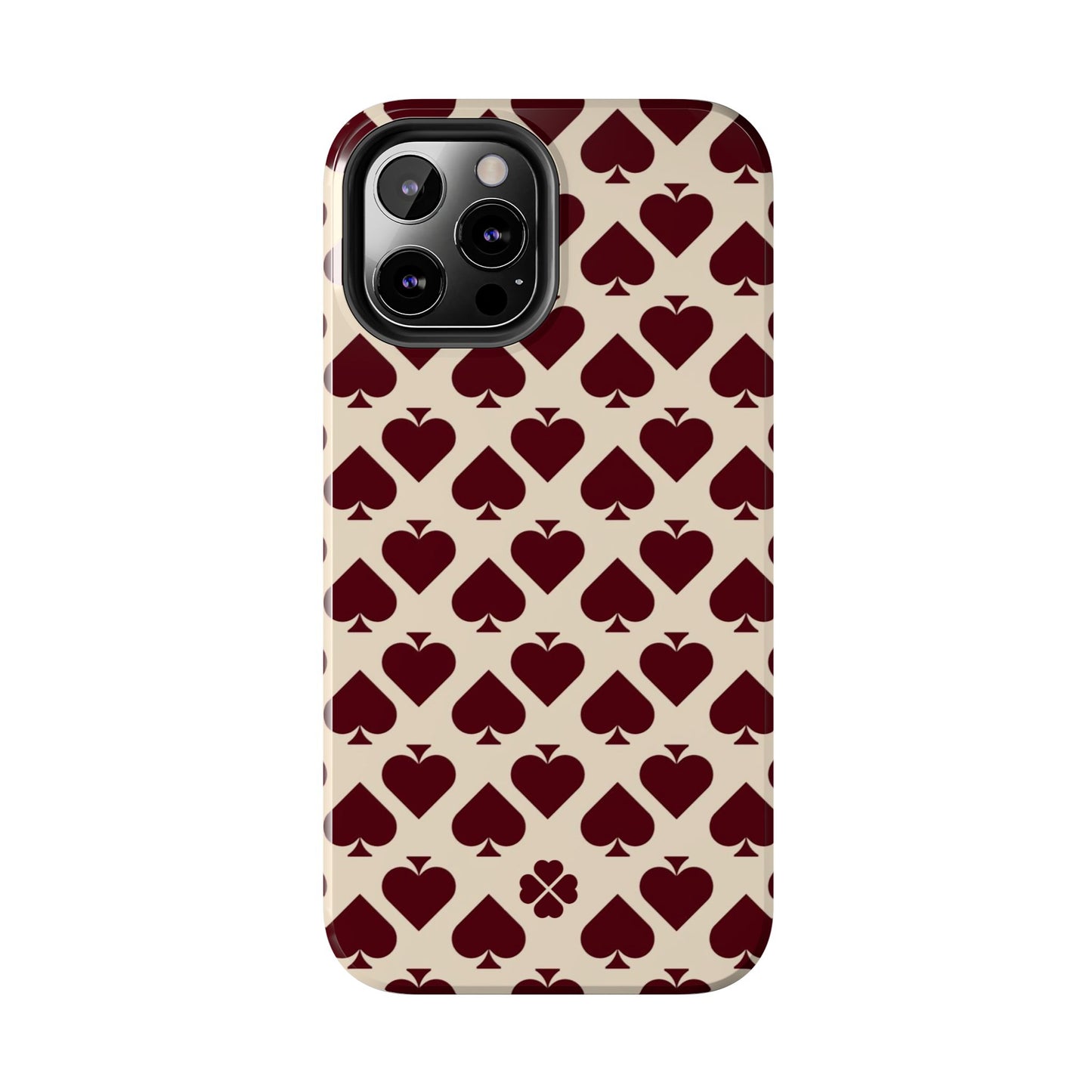 Maroon Spades Phone Case