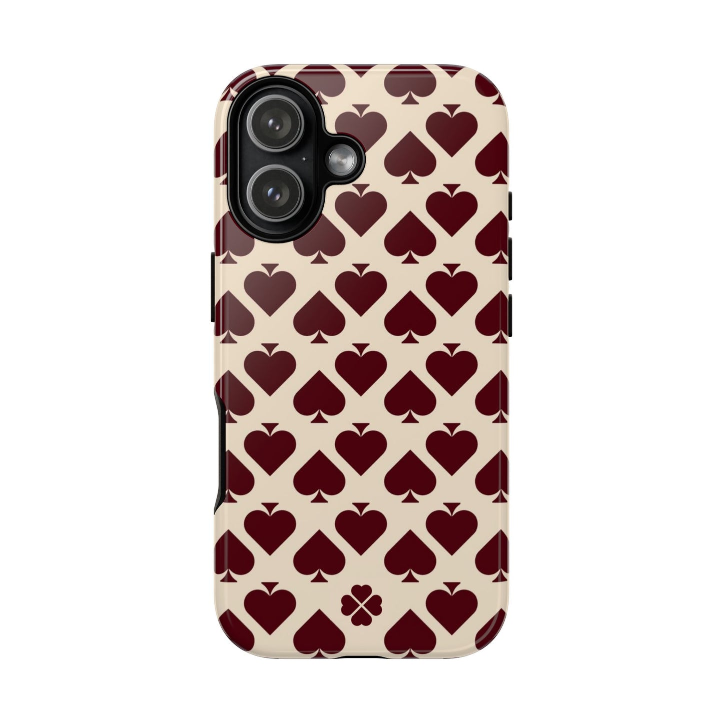 Maroon Spades Phone Case