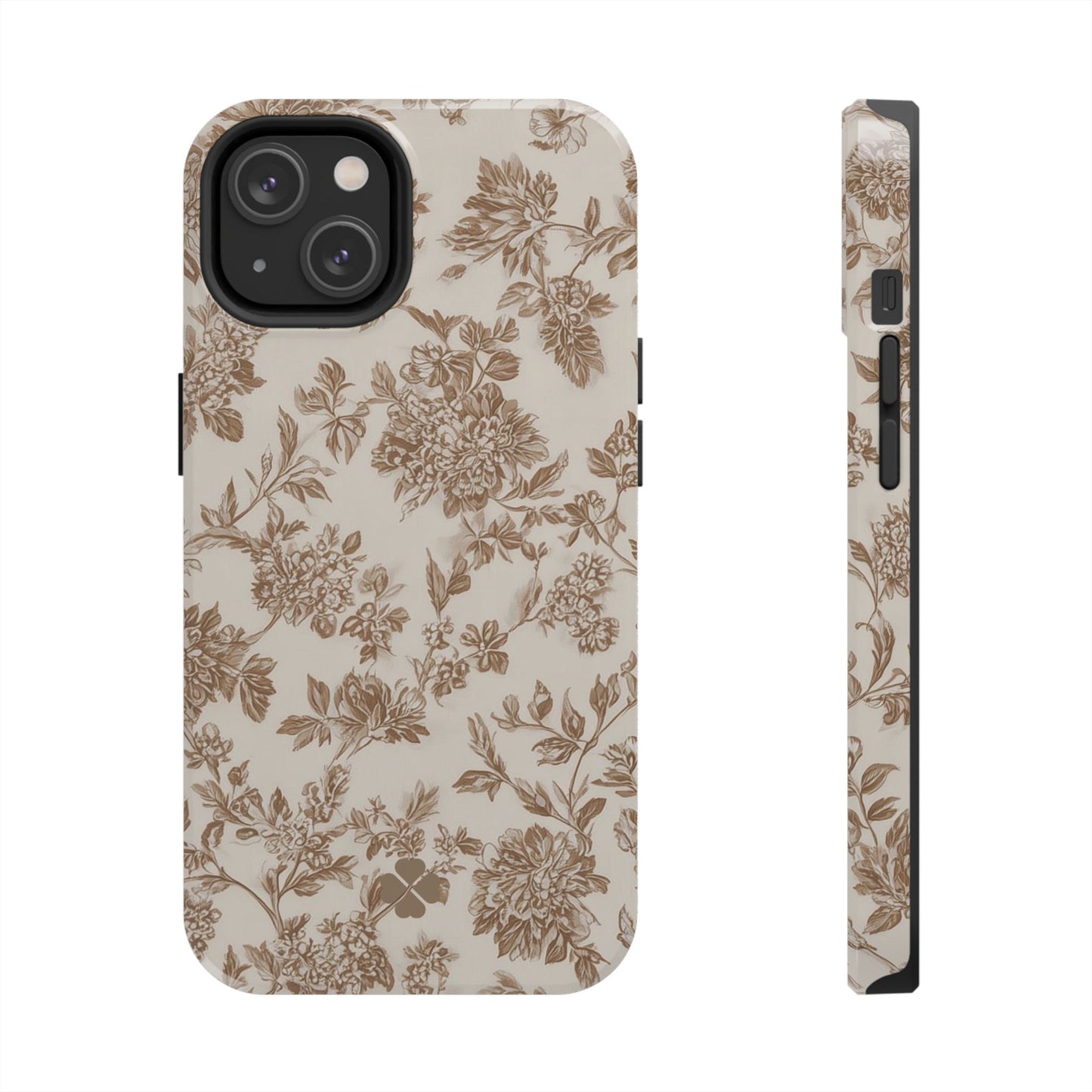 Beige Floral Phone Case