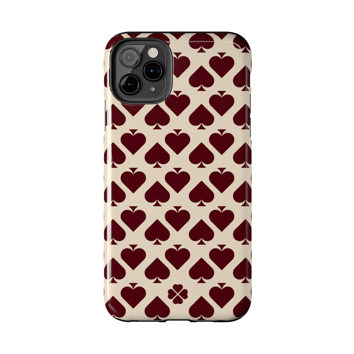 Maroon Spades Phone Case