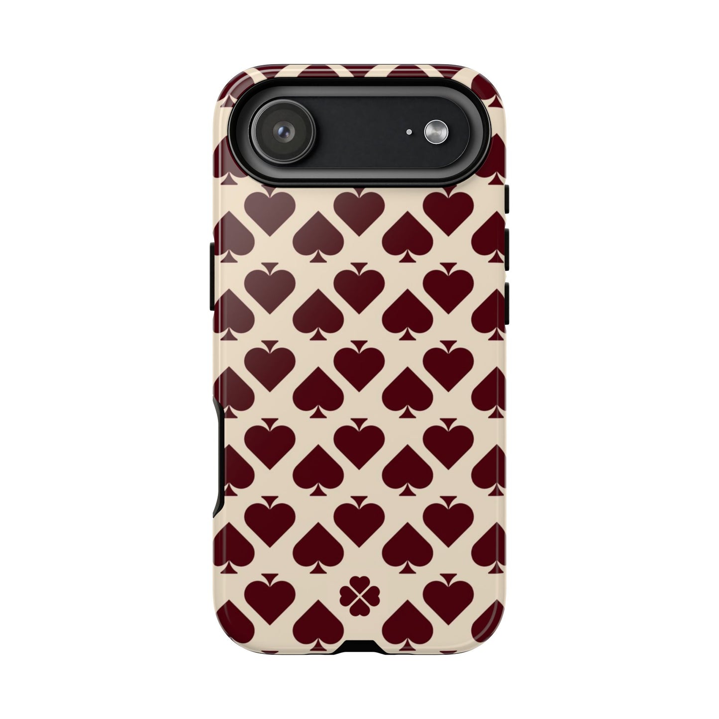 Maroon Spades Phone Case