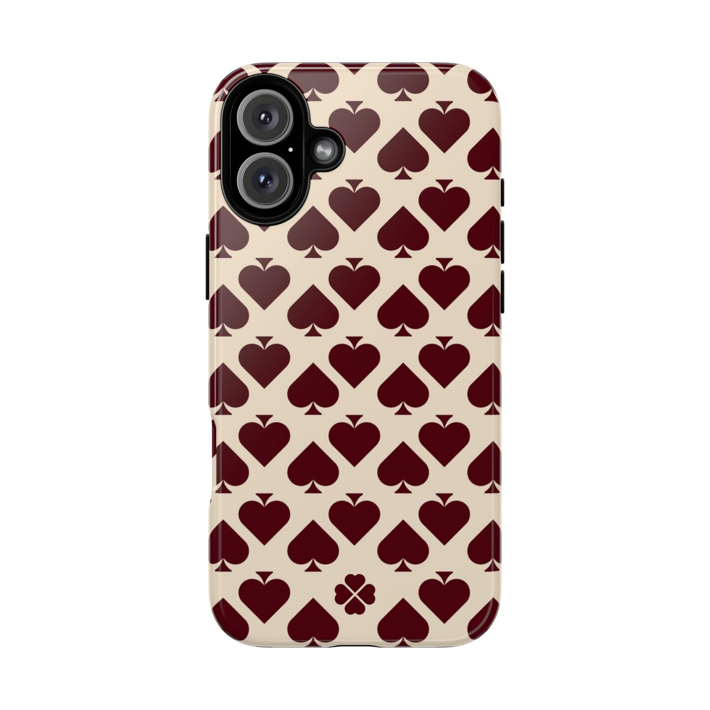 Maroon Spades Phone Case