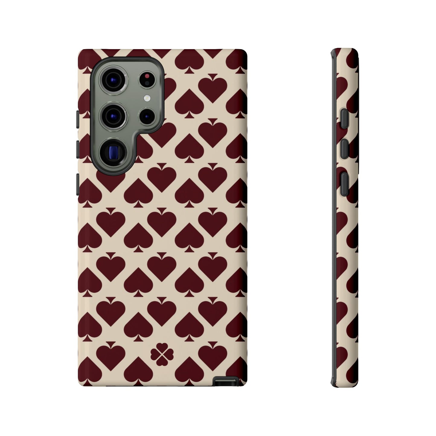 Maroon Spades Phone Case