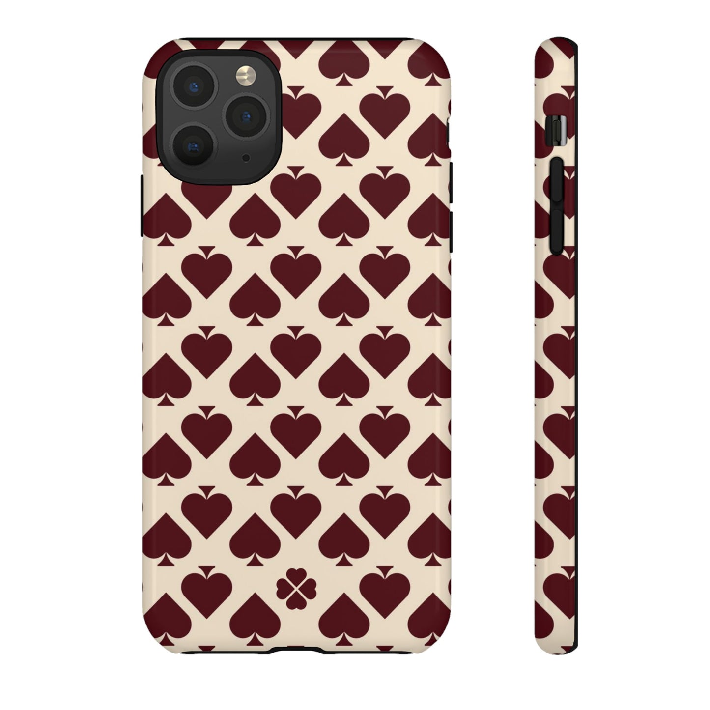 Maroon Spades Phone Case