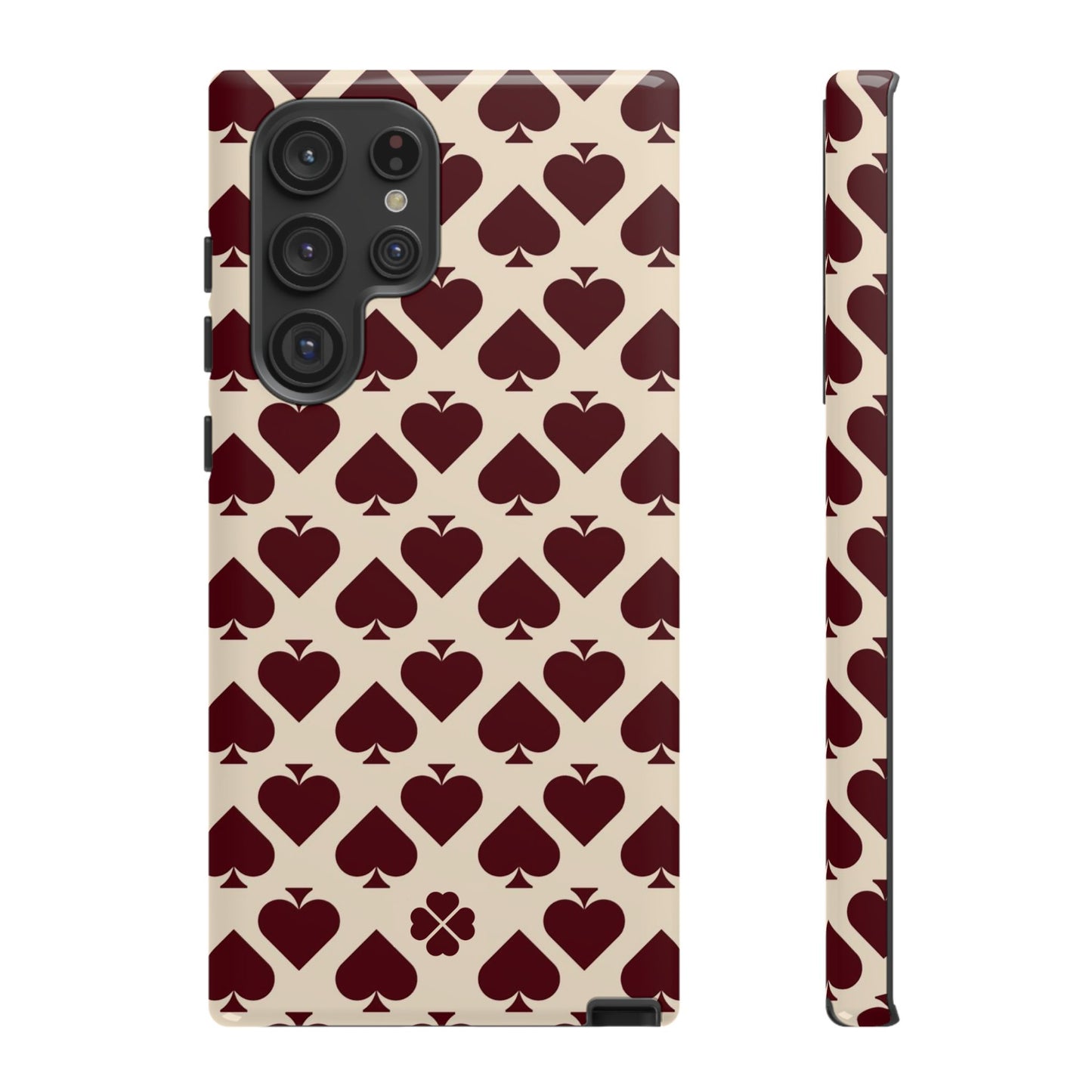 Maroon Spades Phone Case