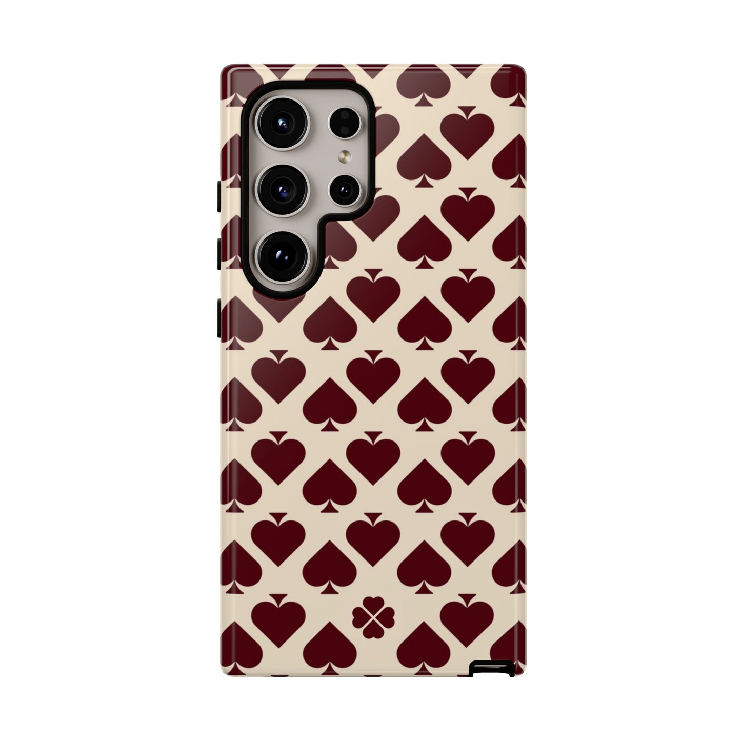 Maroon Spades Phone Case