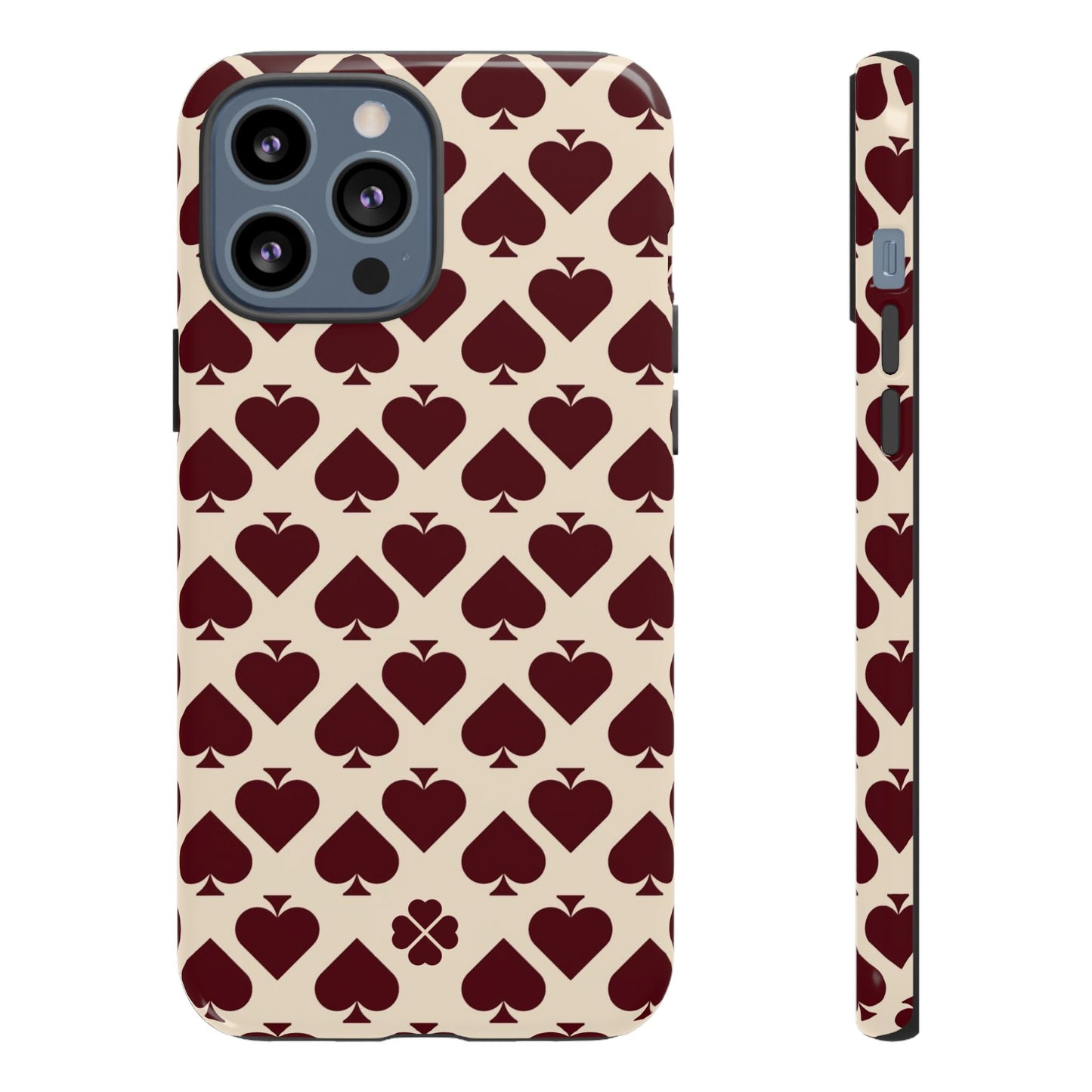 Maroon Spades Phone Case