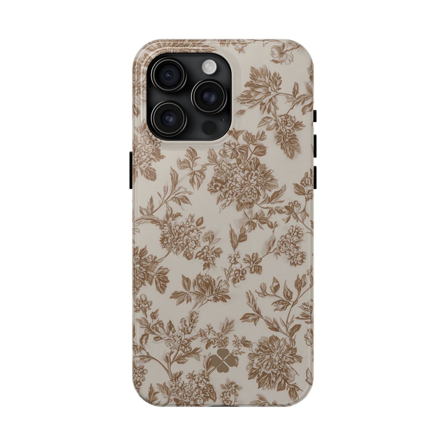 Beige Floral Phone Case