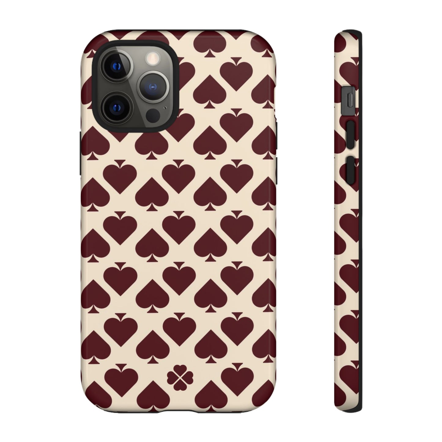 Maroon Spades Phone Case