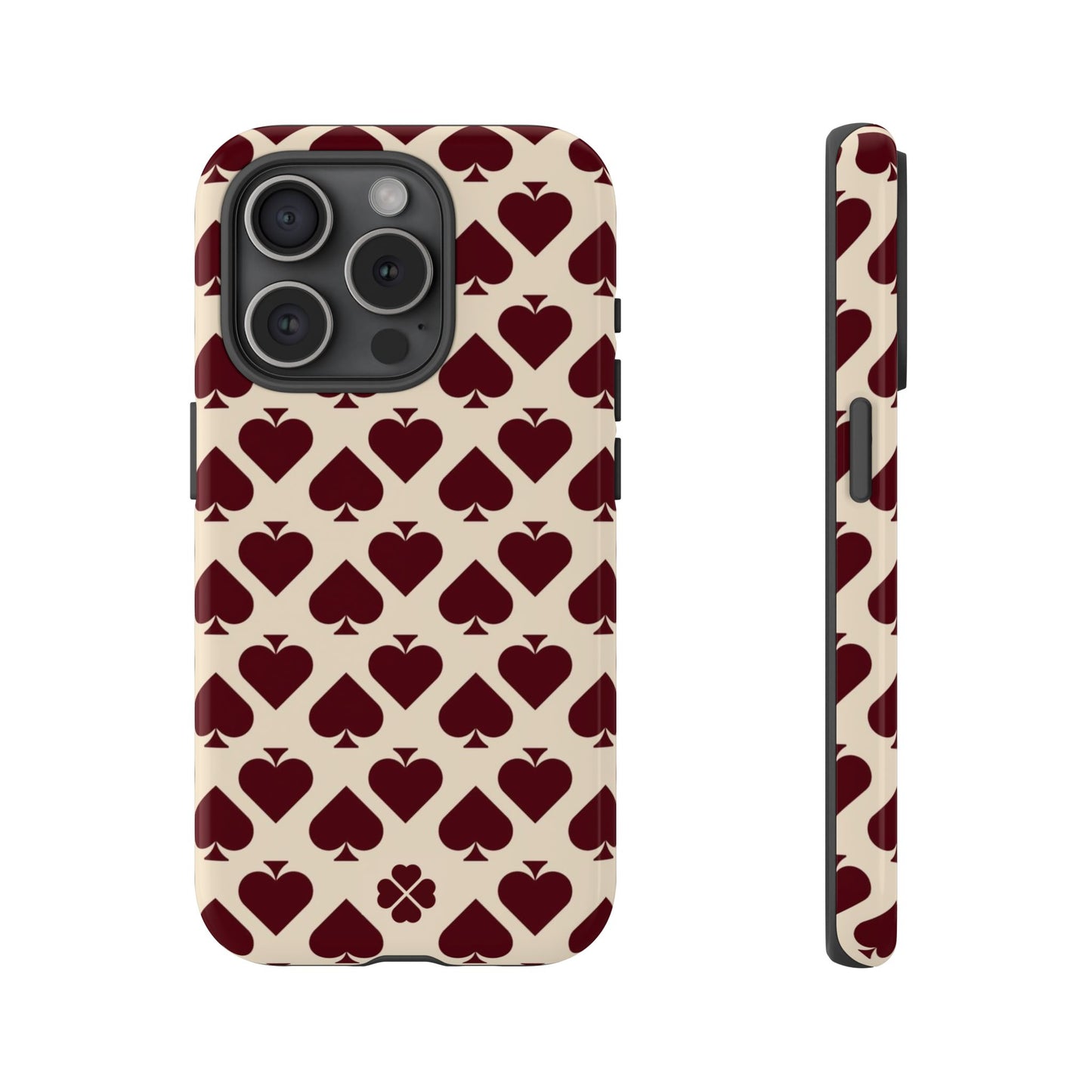 Maroon Spades Phone Case