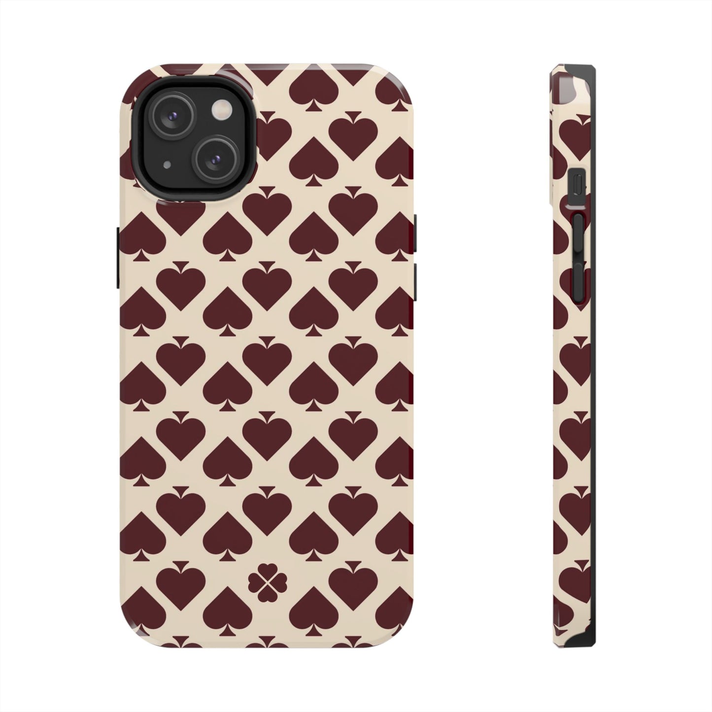 Maroon Spades Phone Case