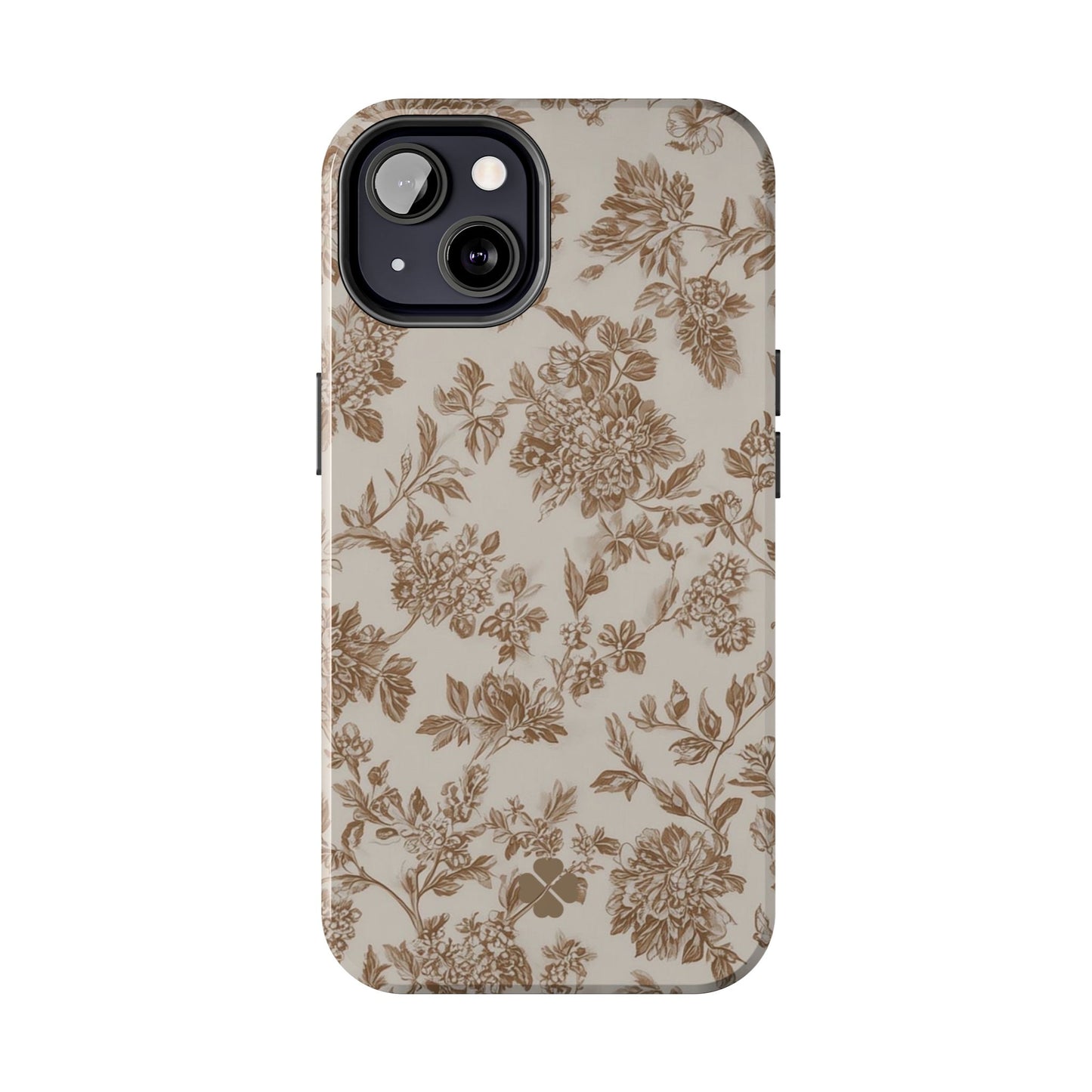 Beige Floral Phone Case