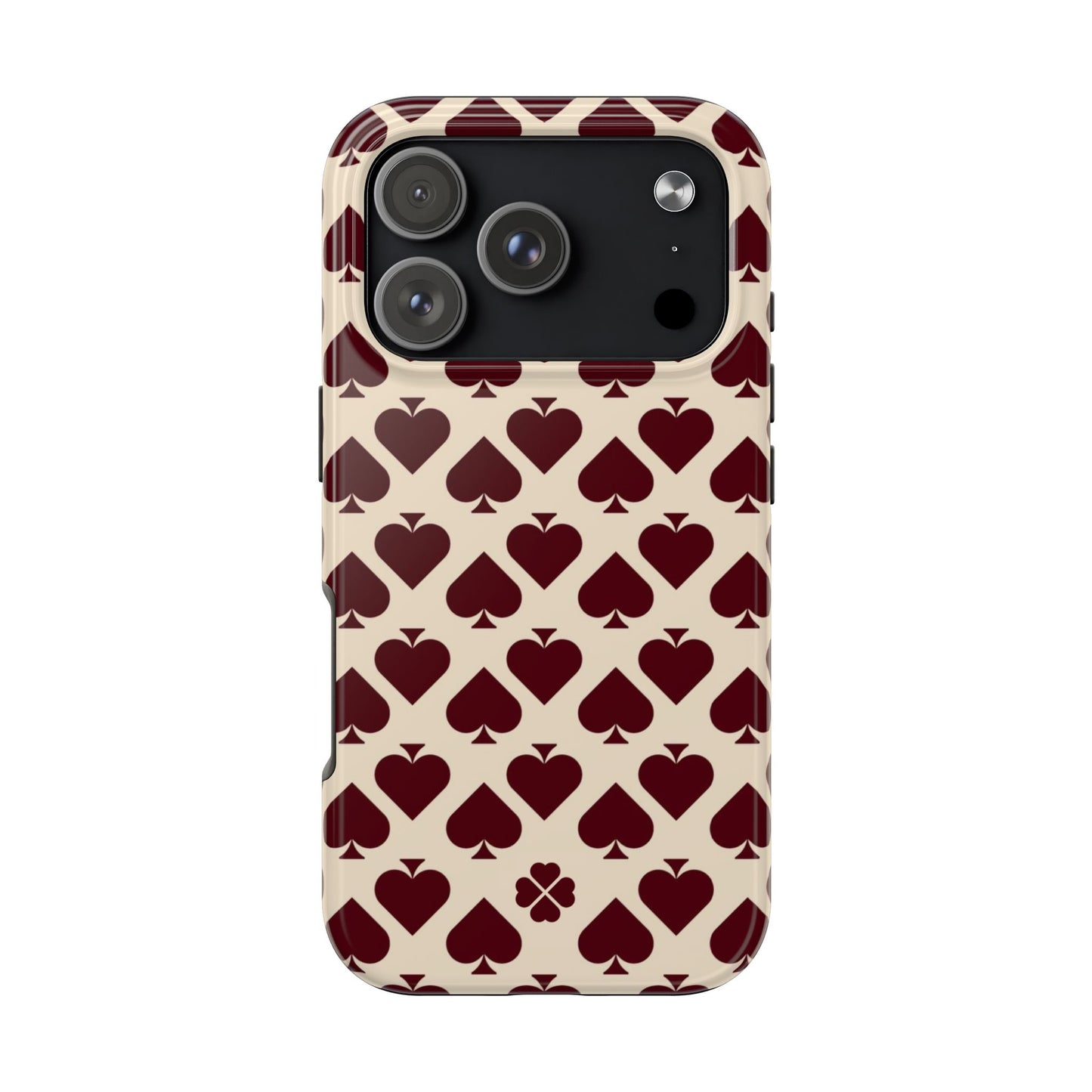 Maroon Spades Phone Case