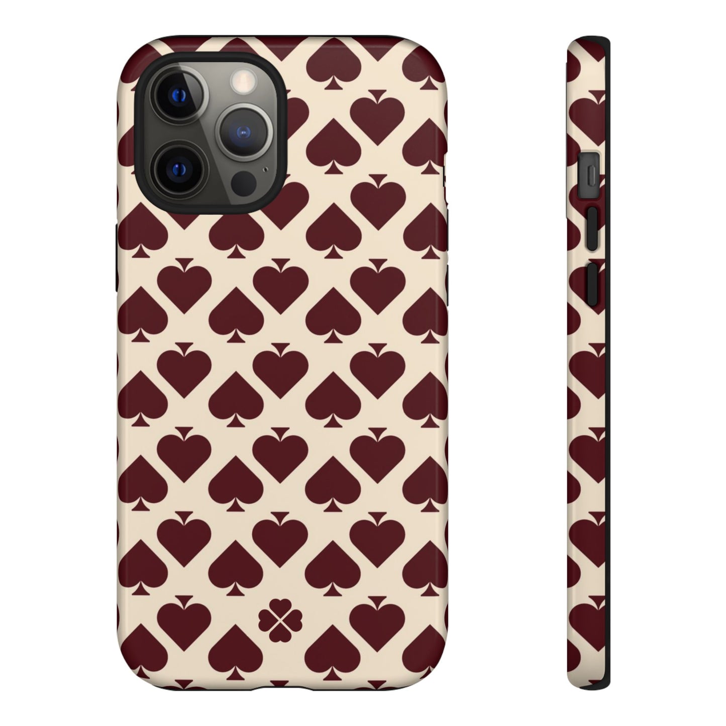 Maroon Spades Phone Case