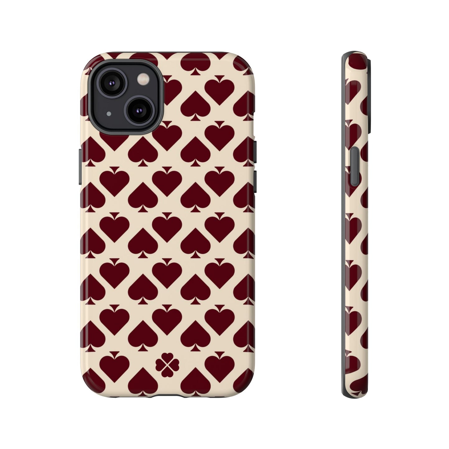 Maroon Spades Phone Case